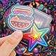 Aufkleber Sticker Set, Graffiti Neon Aufkleber, Vintage Graffiti Decal Neon Aufkleber für Skateboard Laptop Koffer Helm Motorrad Auto Fahrrad Computer (100 Stücke)