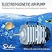 Simple Deluxe 1030 GPH Air Pump 35W 65L/min 6 Adjustable Air Flow Outlets with 25 Feet Airline Tubing for Aquarium, Pond, Hydroponics Systems, Silver