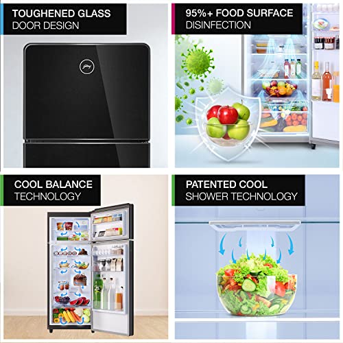 Image of Godrej 265 L 2 Star Nano Shield Technology With 30 Days Farm Freshness Inverter Frost Free Double Door Refrigerator Appliance(RT EONCRYSTAL 280B 25 RCIM OB, Onyx Black)