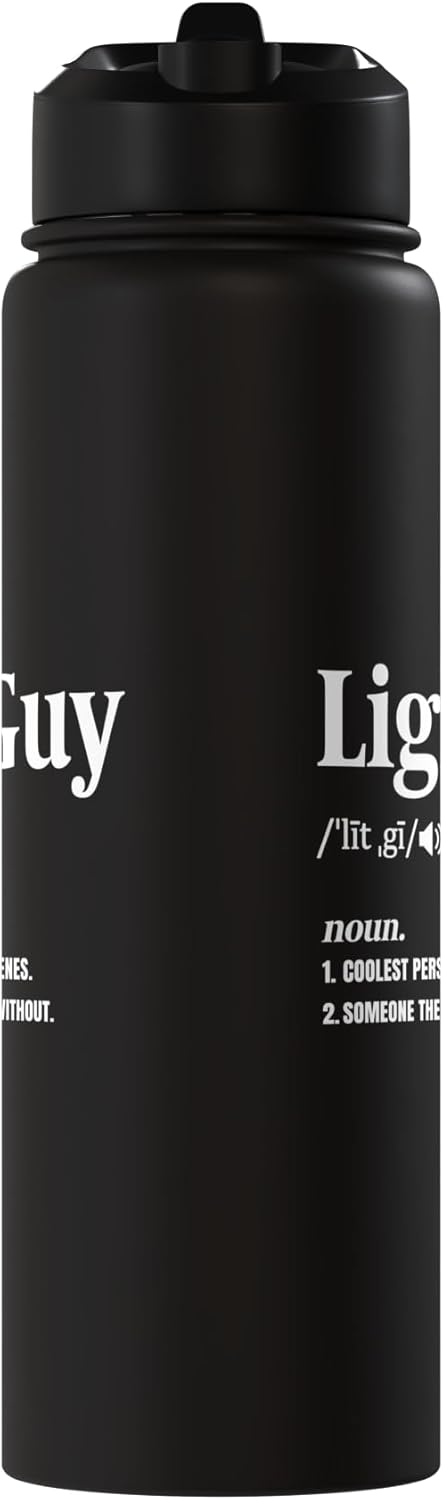 Lighting Tech Funny Light Guy Stage Technician Stainless Steel Insulated Water Bottle