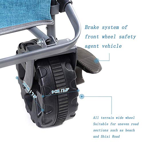 LIDDFAFA Gartenwagen, Klappwagen Zusammenklappbarer Allzweckwagen Outdoorwagen Campingwagen mit Futter für Camping Garten Strand – Bild 4