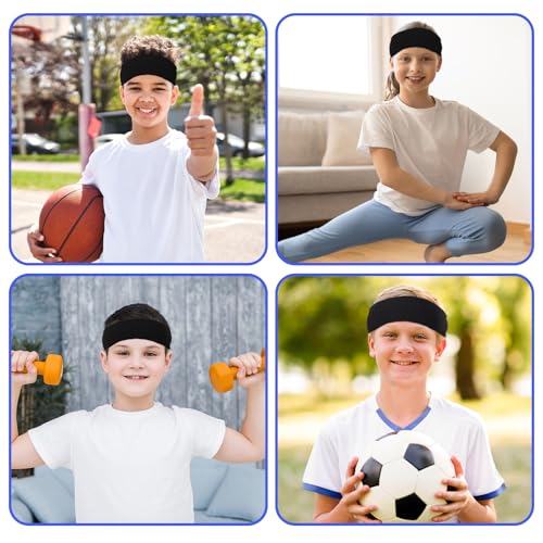 6 faixas de cabeça para meninos para esportes, meninos, elásticas, esportivas, para meninos, faixa d