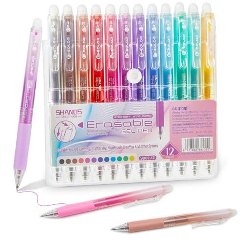 WUXIPREP Retractable Erasable Gel Pens Clicker,Fine Point 0.7mm Smooth Writing Pens,Cute Pens For...