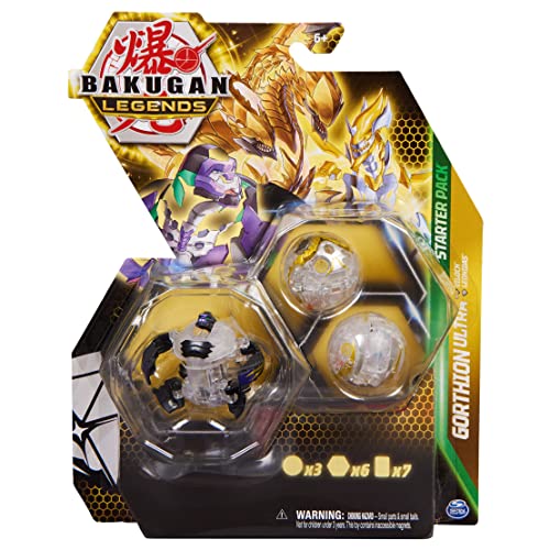 Bakugan Legends 2023 Starter 3 unidades con Diamond Gorthion Ultra, Diamond Viloch y Diamond Leonidas