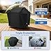 SunPatio Grill Cover 55 Inch, Outdoor Heavy Duty Waterproof Barbecue Gas Cover, UV & Fade Resistant, All Weather Protection Compatible for Weber Charbroil Nexgrill Kenmore Grills and More, Black