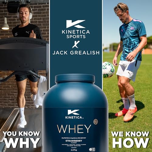 Kinetica Sports Whey Protein Powder - Strawberry Flavour |23g Protein/Serve, 76 Servings/2.27Kg Pack |Gluten Free Supplement |Optimum for Muscle Growth & Recovery |Mixes Well with Water, Milk & Shakes - Image 5