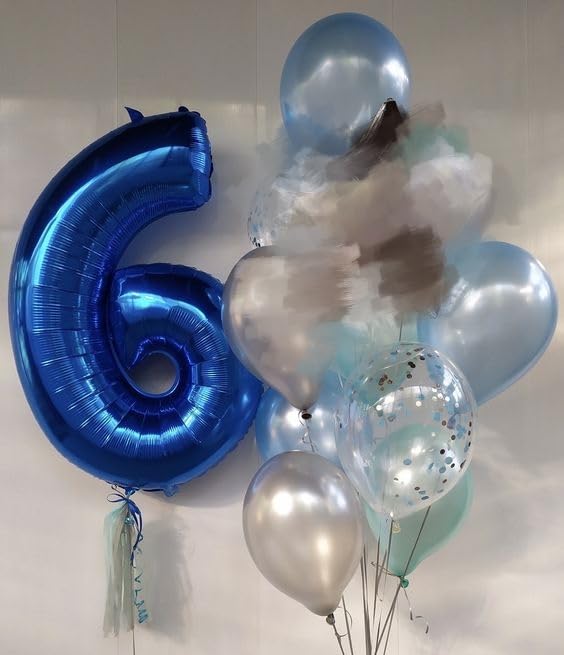 Image of 29 Balloon 40 inch Dark Blue Number Balloons for 29 Birthday Decoration | Saturated Color, Large 40 in, With Inflation Straw & Hanging Hole, Great for Men's Party, Back-To-School Season, Pool Party