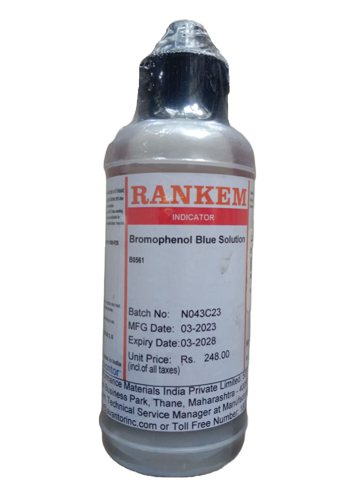 Buy Rankem Bromophenol Blue Indicator Solution 125ml, Ph Range (2.84.6