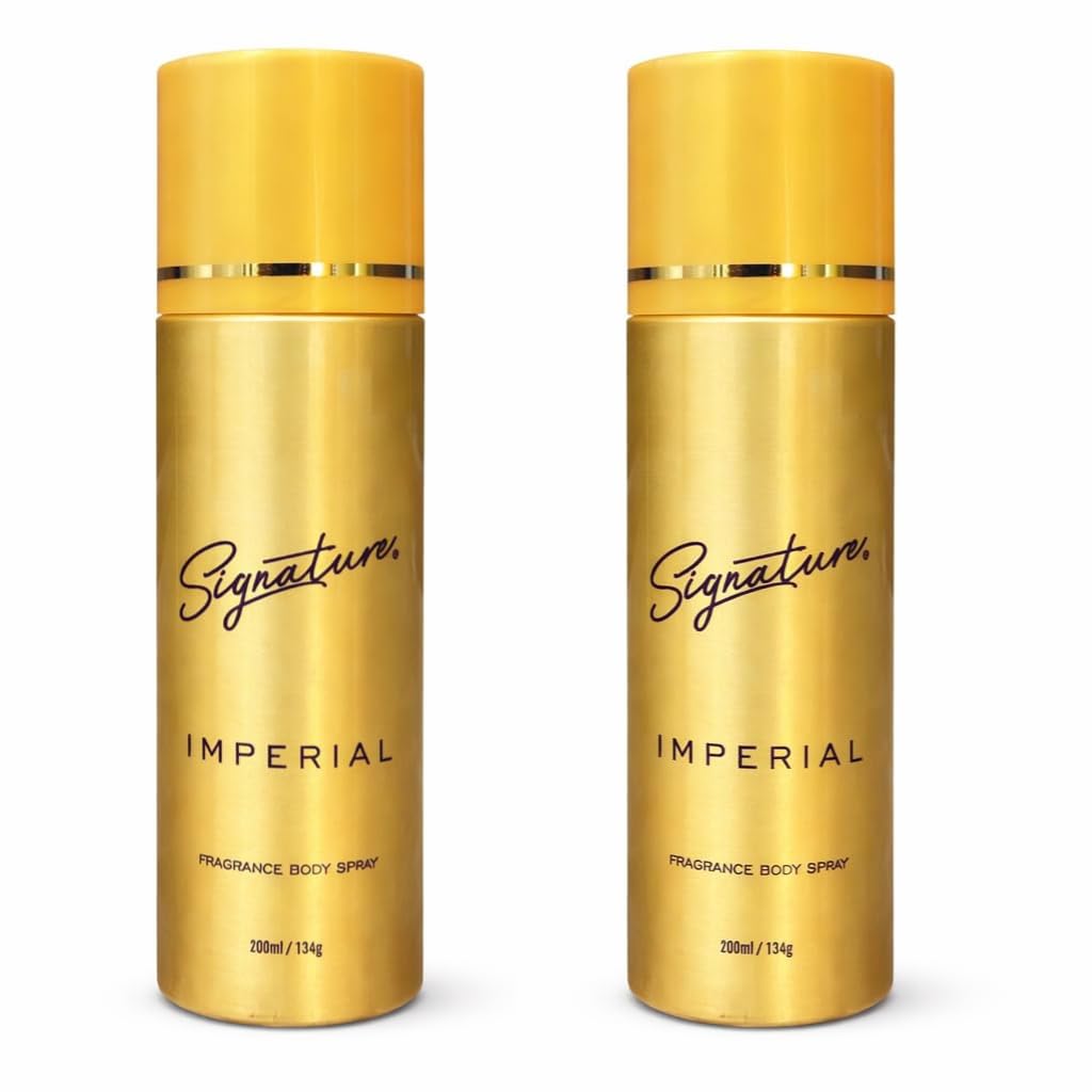 Signature Deodorant Body Spray - Imperial | Aromatic Aquatic Fragrance | Long Lasting Fragrance | Fights Body Odour | Skin Friendly Deo | Everyday Use | For Men, Women (Unisex) | Pack of 2 (200ml x 2)-image-45