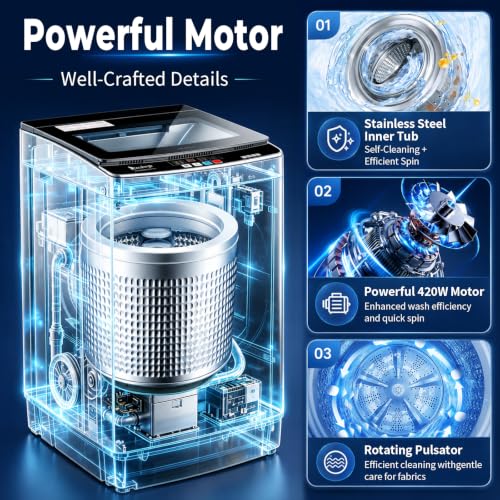 Image of Winado 35LBS Full Automatic Portable Washing Machine with Drain Pump