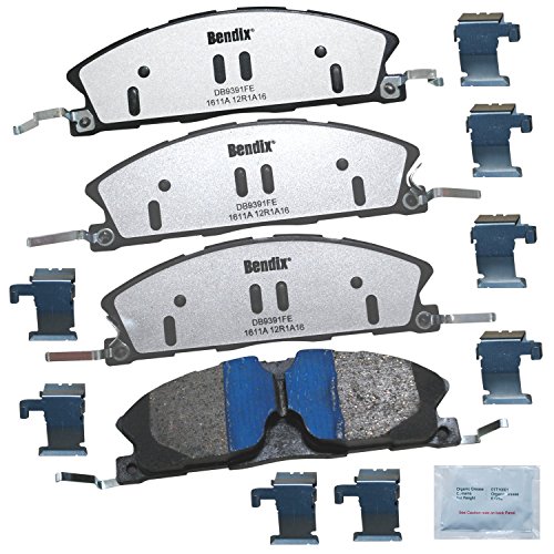 Image of Bendix Fleet Metlok PBD1611A Semi-Metallic Front Brake Pads for Select Models Ford Police Interceptor Sedan, Utility, Special Service Taurus, Lincoln MKT