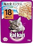 カルカン キャットフード パウチ 18歳から 海の幸ミックス まぐろ・白身魚・さけ入り 高齢猫用 70g×16袋 (まとめ買い)
