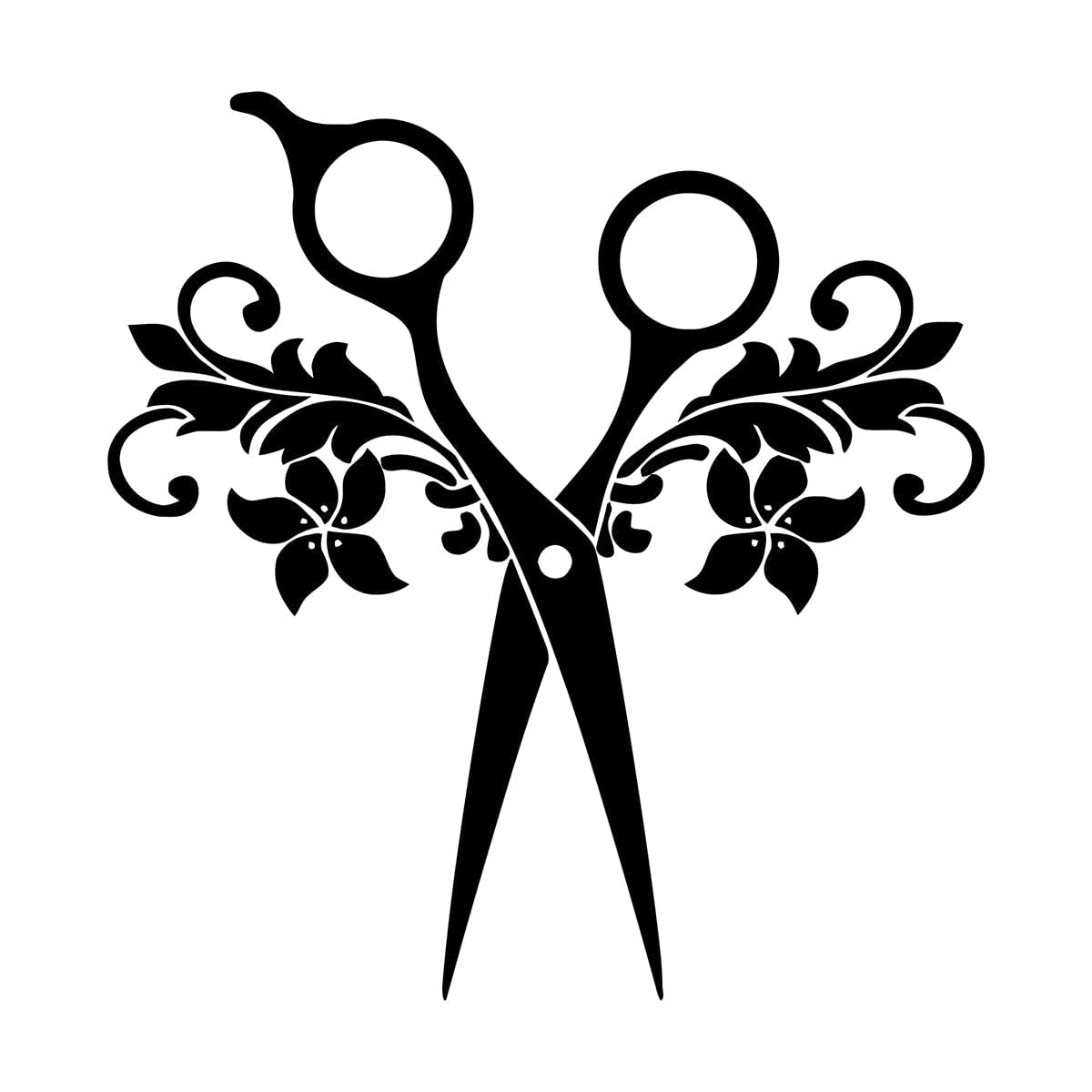 Barber Shop Wall Decal Vinyl Scissors Beauty Salon Hair Barbershop Wall Window Stickers Removable Store Sign Art Mural Small - 30x31cm