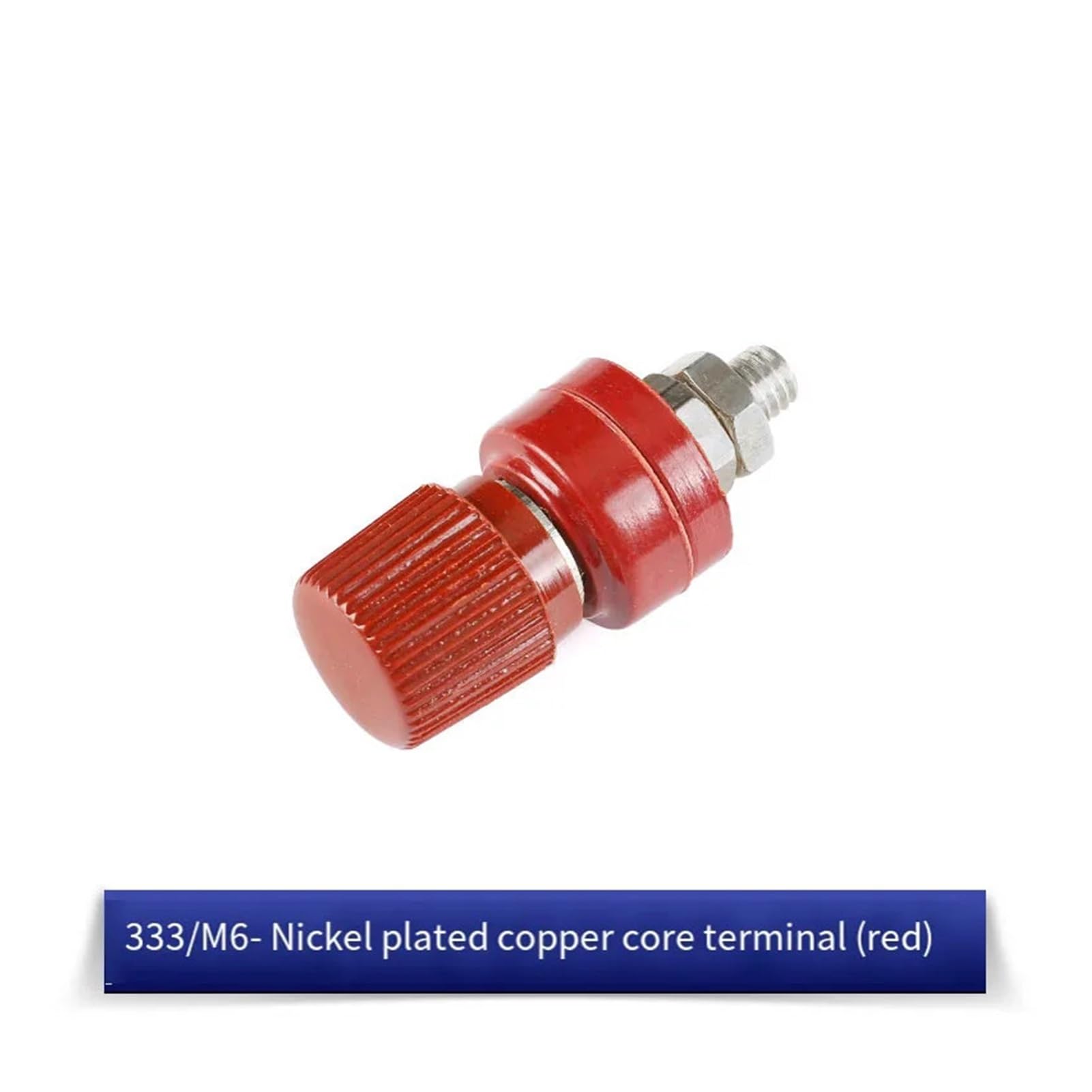 Power Junction Post Connectors 1-40pcs M6/M8 333/555 Inverter Terminal Connector High Temperature Resistance 8mm/6mm Red and Black High Current Terminal Clamp(333-M6-Red-BN,10pcs)