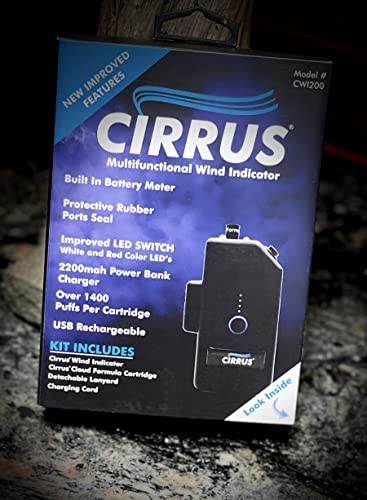 Cirrus Wind Indicator Golf Disc Golf Outdoor Sports Training Aid with Rechargeable LED Flashlight and Power Bank - Multi-Functional and Easy to Use