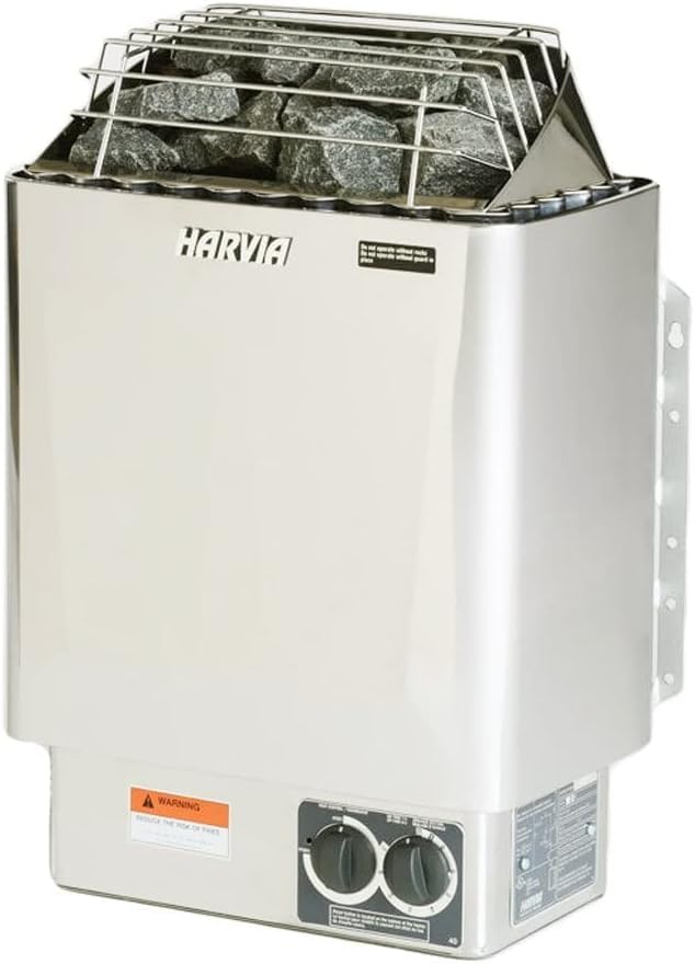 Harvia KIP-60B Sauna Heater with Built-in Controls (Includes Sauna Stones)