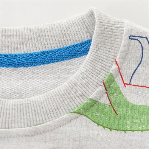 Baby Long Sleeve T-Shirt Toddler Long Sleeve Crewneck Cartoon Sweat Shirt Winter Warm Graphic Boys Long Sleeve Tee3