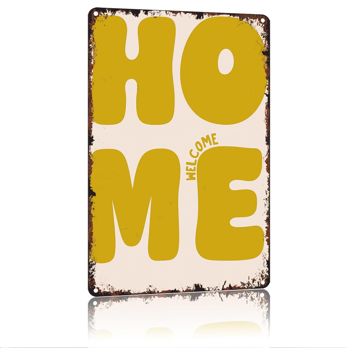 peiyeety Welcome Home Funny 8x12 Inch Aluminum Vintage Metal Tin Signs-For Living Room Kitchen Bedroom Patio Porch Men'S Nest Wall Decor