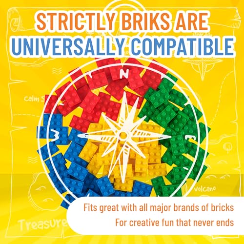 Image of Strictly Briks Classic Briks Building Starter Kit - 100% Compatible with All Major Brick Brands - 2x3, 4 Colors, 96 Pieces
