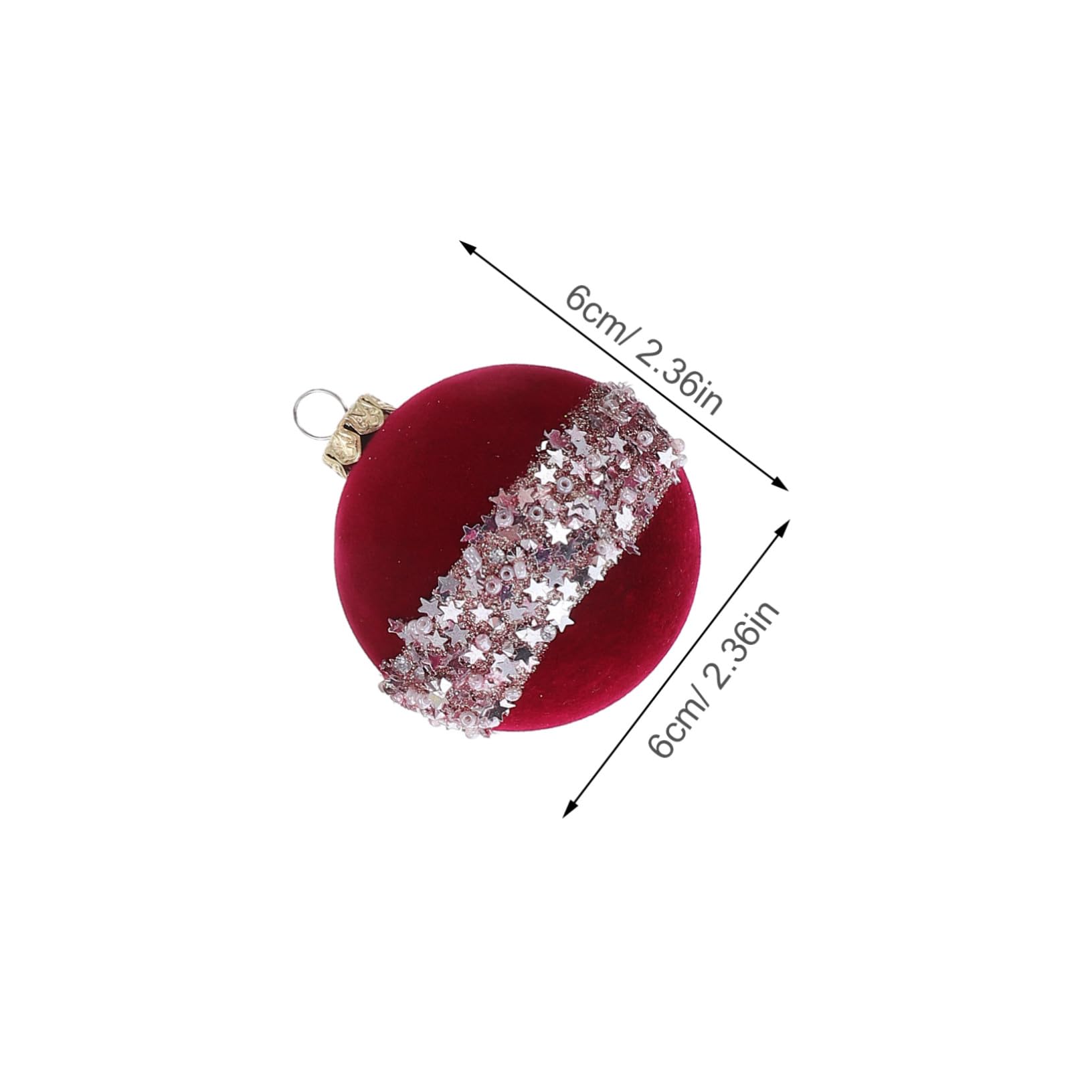 16 Adornos Rojos para El Hogar Fiestas Decoración Navideña Bolas Festivas Colgantes Árboles Irrompibles De Flocados Decoración De Oficina Bolas De Árbol