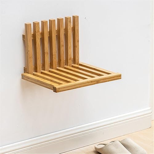 WANLIAN Silla plegable de pared de madera maciza, silla de porche invisible para cambiar zapatos, ahorro de espacio, adecuada para varias ocasiones