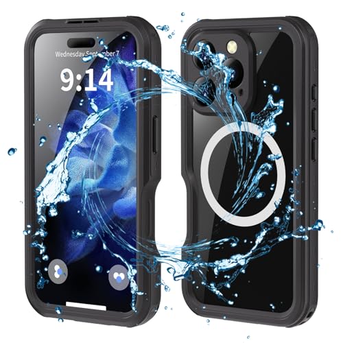 Coque étanche iPhone 16 Pro compatible MagSafe avec protection d'écran intégrée noir