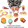 51c Cxkdyil - Deluxe 50-Piece Kids Pretend Play Food Set - Interactive Kitchen Tools & Gourmet Toy Assortment for Imaginative Play - kids pretend play food set