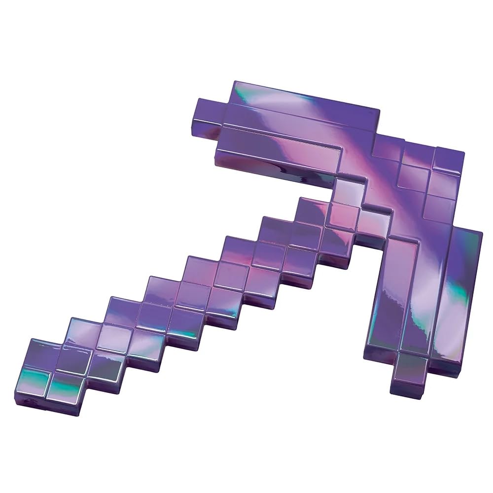 Minecraft Enchanted Iridescent Pickaxe or Sword Prop Halloween Costume Accessory Dress Up