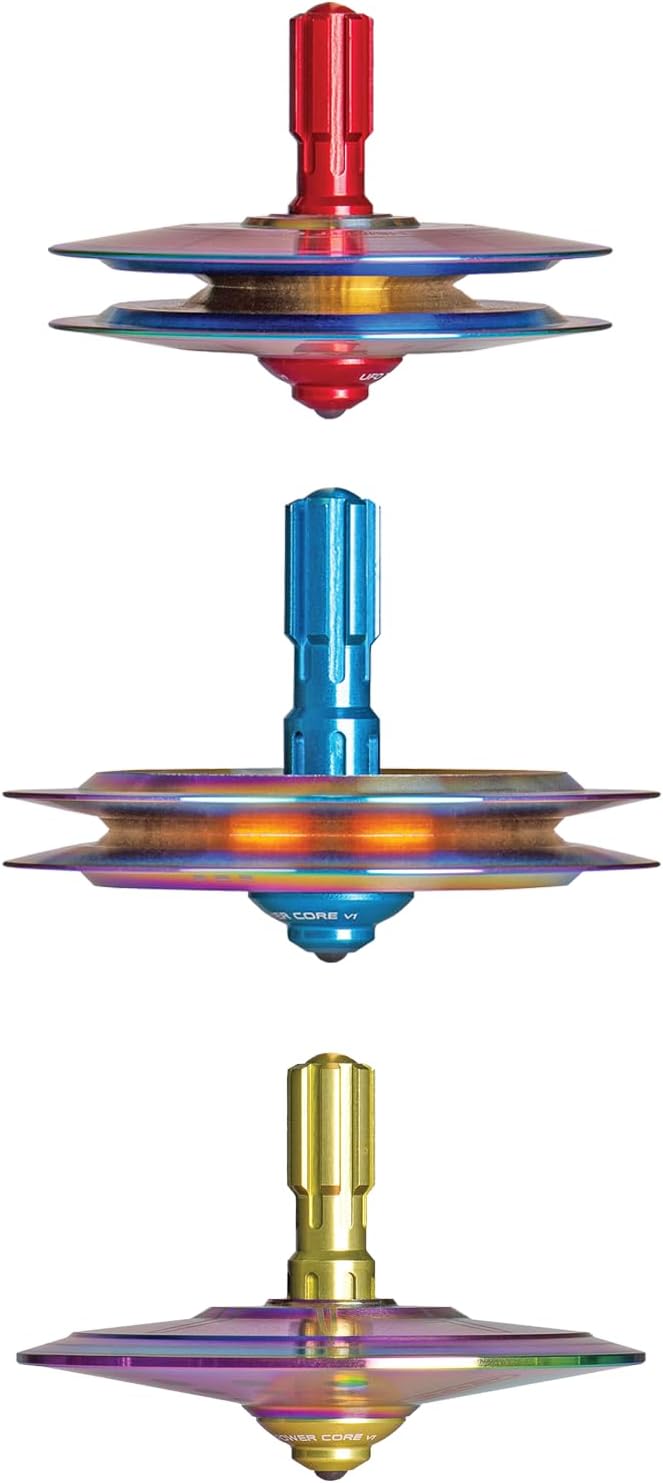 UFO Metal Spinning Tops Triangulum Series (3 Pack) - Stainless Steel Precision CNC Machined Desk Fidget Spinner with Ceramic Bearing - Shag Harbour 1967, Lubbock Lights 1951, Height 611 1986