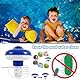 Dosierschwimmer, Einstellbarer Dosierer zur Chlorzugabe für Pools, Pool Dosieranlage ideal für 20g Mini-Tabs I Hochwertiger Chlor Schwimmer mit Verstellring in 4-Stufen
