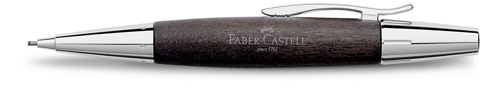 Faber-Castell 138382 - Portaminas E-motion - Cuerpo en Madera de Peral - Marrón Coñac - Mina de 1.4 mm - B