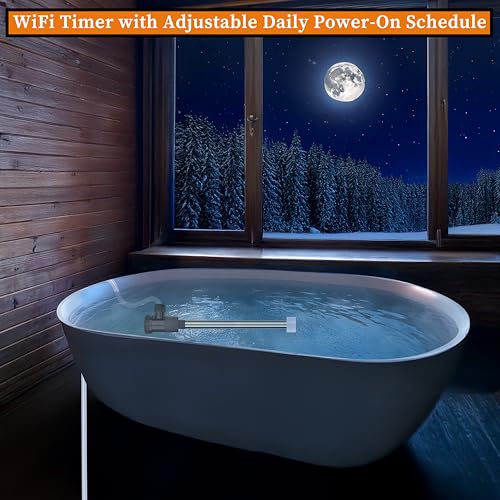 LASTINGCAPE 240V 3000W Submersible Pool and Hot Tub Electric Portable Immersion Water Heater with WiFi Timer, Auto Shut Off and for Above Ground Pool, Swimming pool, Bathtub, baptismal poo & Baptistry