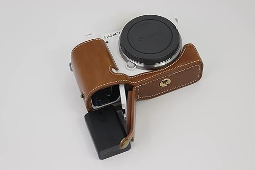 Miniatura 7 de ZV-E10 - Funda hecha a mano de piel sintética para cámara de cuerpo completo para Sony ZV-E10 ZVE10 con lente de 0.630-1.969 in versión de apertura