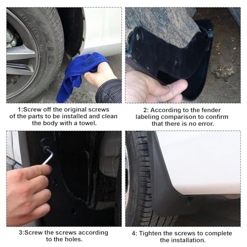 Image of Mud Flaps for Toyota Tacoma 2024 2025 Accessories Front & Rear Mudguards Splash Guards All Weather Heavy Duty Fender Protection (4pcs)