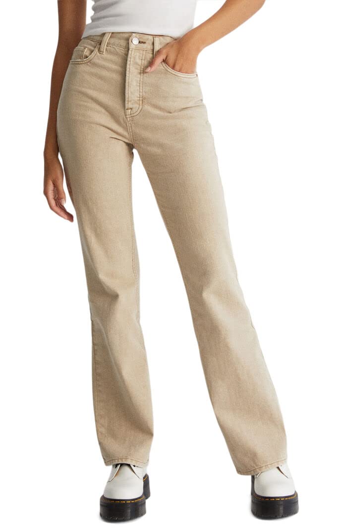 Pacsun Womens Eco Beige High Waisted Bootcut Jeans Desertcart