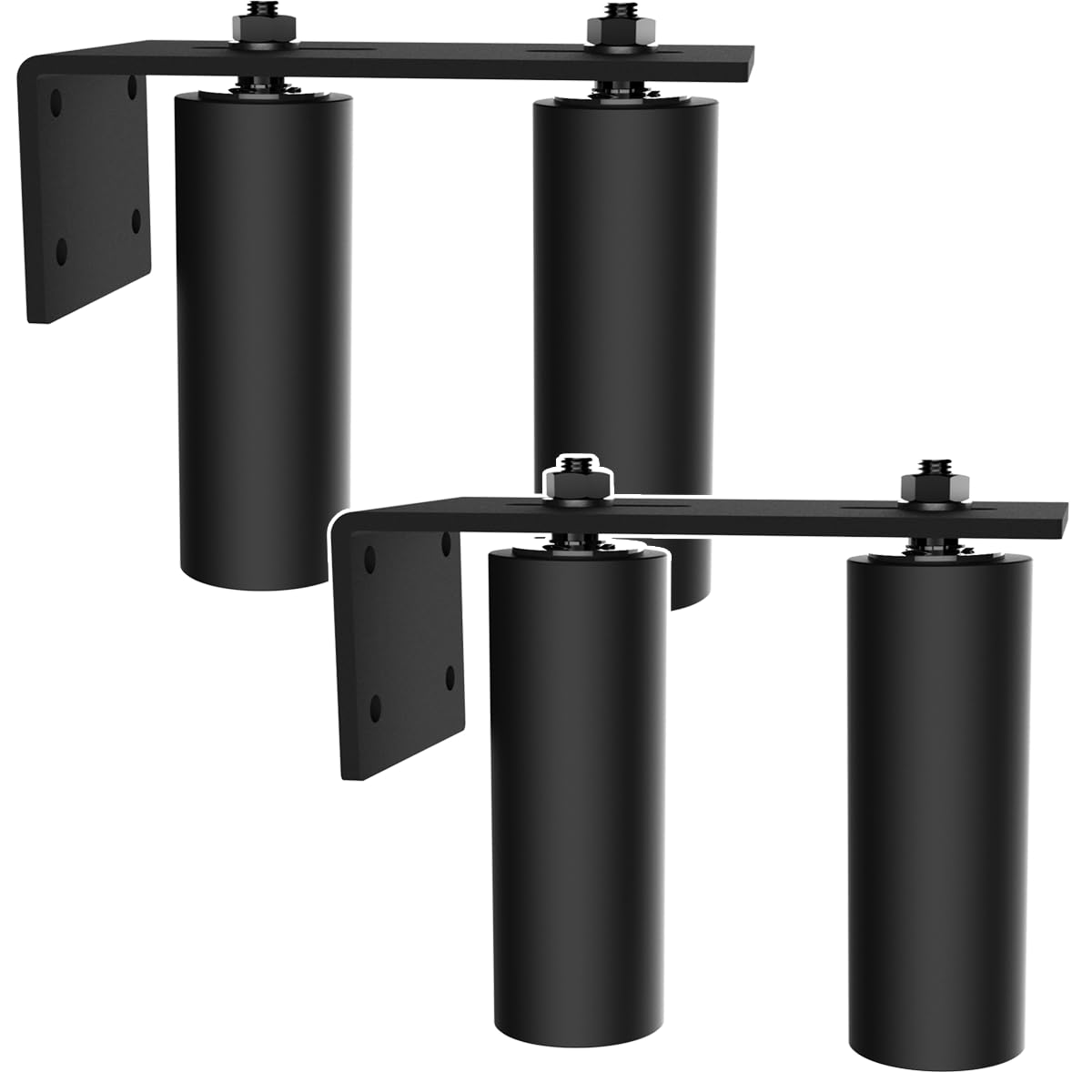Kit de portail coulissant robuste avec rouleaux de guidage 15,2 cm en acier durable