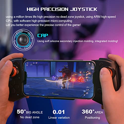 Mobile Game Controller For Iphone 14/14 Plus/14 Pro/14 Pro Max/13/12/11, Ipad, Macbook, Ios, Android, Samsung, One Plus, Tcl, Tablet, Pc, Wireless Gamepad Joystick For Call Of Duty, Apex -Direct Play #TOP4