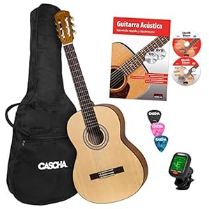 Cascha HH 2138 ES Klassische Gitarre Anfänger-Set