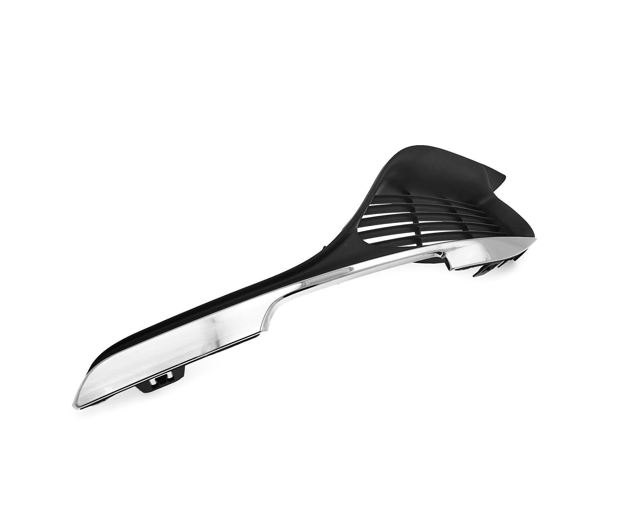 auto Griglia del paraurti Sinistra Grigio scuro, opaco 1610744480 compatibile per PEUGEOT 308 2013-2017 con striscia cromata, opaco, grigio scuro