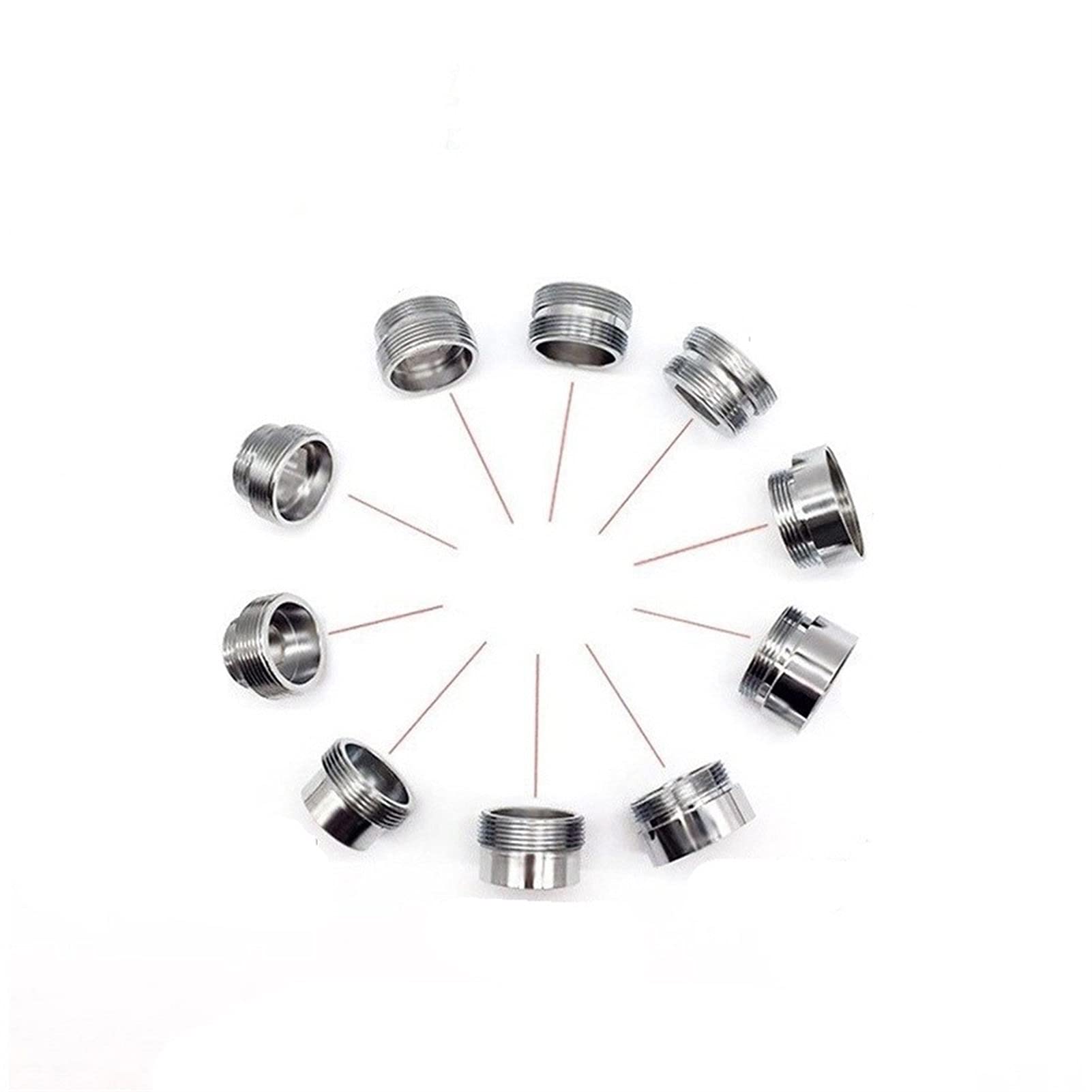 Accesorios para purificadores de agua Adaptador de grifo de latón, rosca interna o externa de 12/14/16/18/20/22/24 mm, rotación de 360 ​​grados, aireador de grifo, adaptador de manguera for grifo de c