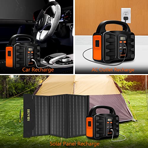 Portable Power Station, 155Wh 42000mAh Outdoor Solar Generator with 110V/150W(Peak 200W) AC Outlet and USB-C PD(30W) Port, Power Supply for Outdoor Camping RV Trip, Home Emergency Outage - Image 5