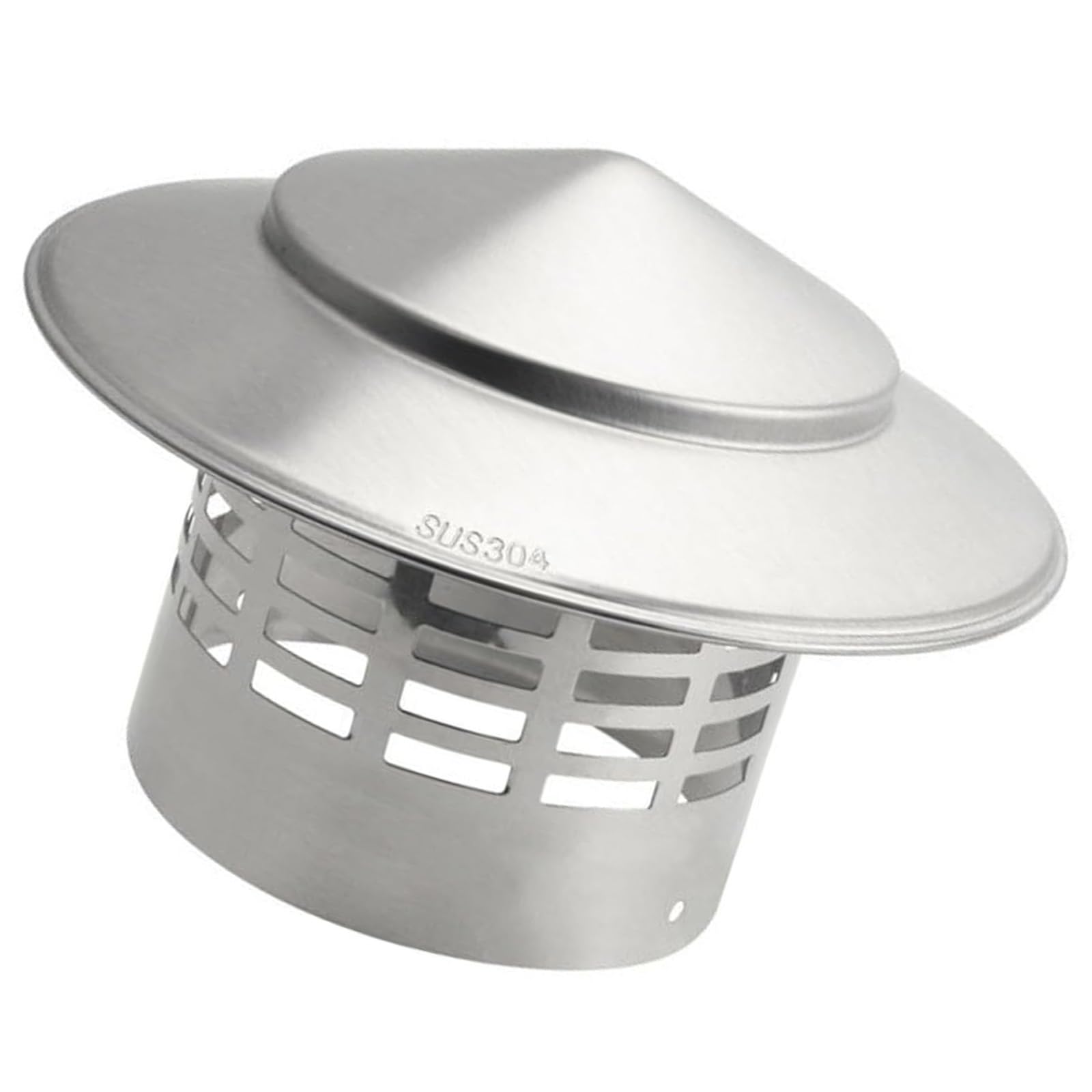 AYUWQZX 304 Stainless Steel Cone Rain Chimney Cap for Wood Stove Pipe, Multiple Sizes(110mm/4.3inch)