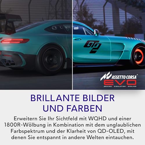 Alienware 34 Gaming Monitor - AW3425DW, WQHD (3440x1440), 21:9 1800R Curved, 240Hz, QD OLED, 0.03ms, NVIDIA G-SYNC Kompatibel, AMD FreeSync Premium Pro, HDR True Black 400, USB-C, 3 Jahre Garantie