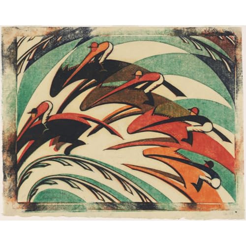 Poster Sybil Andrews Racing decoration murale vintage