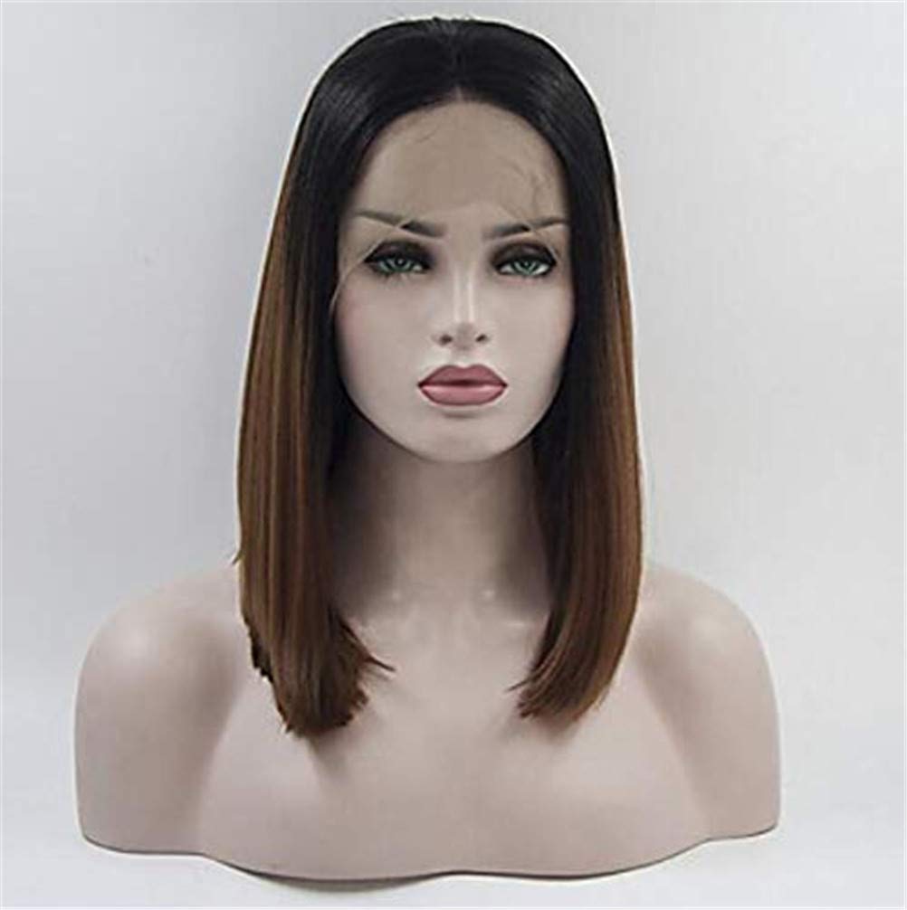 Perruque lace front synthétique 18 pouces lissée à effet naturel
