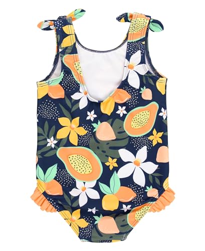 RuffleButts Girls UPF50+ Sun Protection Tie Shoulder/Cross Back One Piece Swimsuit2