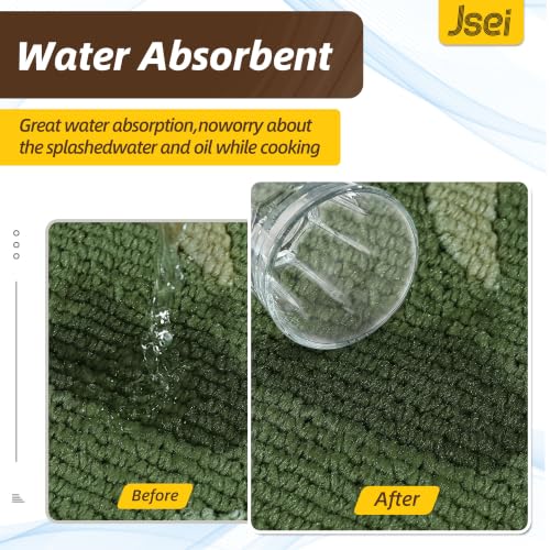 2-Pk JSEI 3D Leaf Scalloped Kitchen Rug Set: 17"x30" + 17"x60" $18, 17"x30" + 17"x48" - image 7