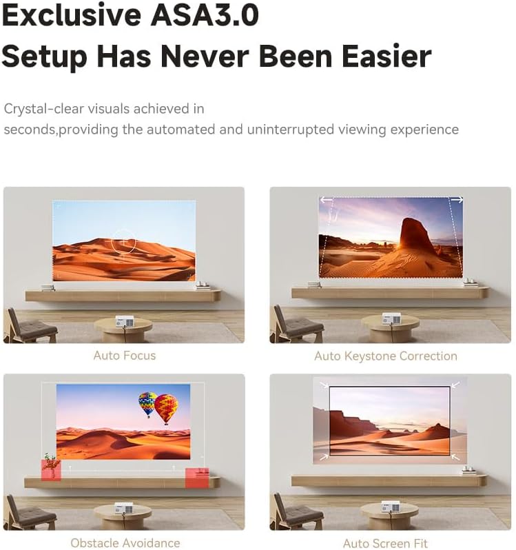 Wanbo X5 Air ASA3.0 automatic setup features