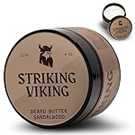Striking Viking Sandalwood Beard Softener for Men - Non-Greasy Cream Formula With Natural Ingredients for Hydrated and Refreshing Beards (4oz)