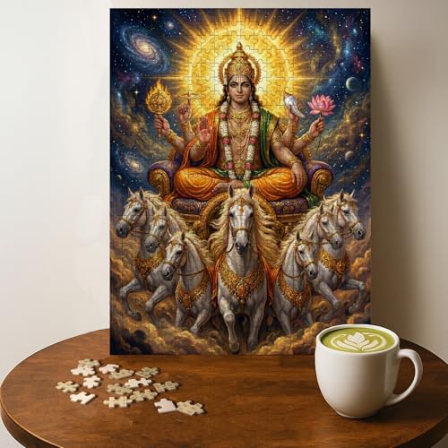 Surya India Jigsaw Puzzle - 500 Pieces Wooden Puzzle for Adults, Wall Art Gift, Finished Size: 20 x 15 Inch